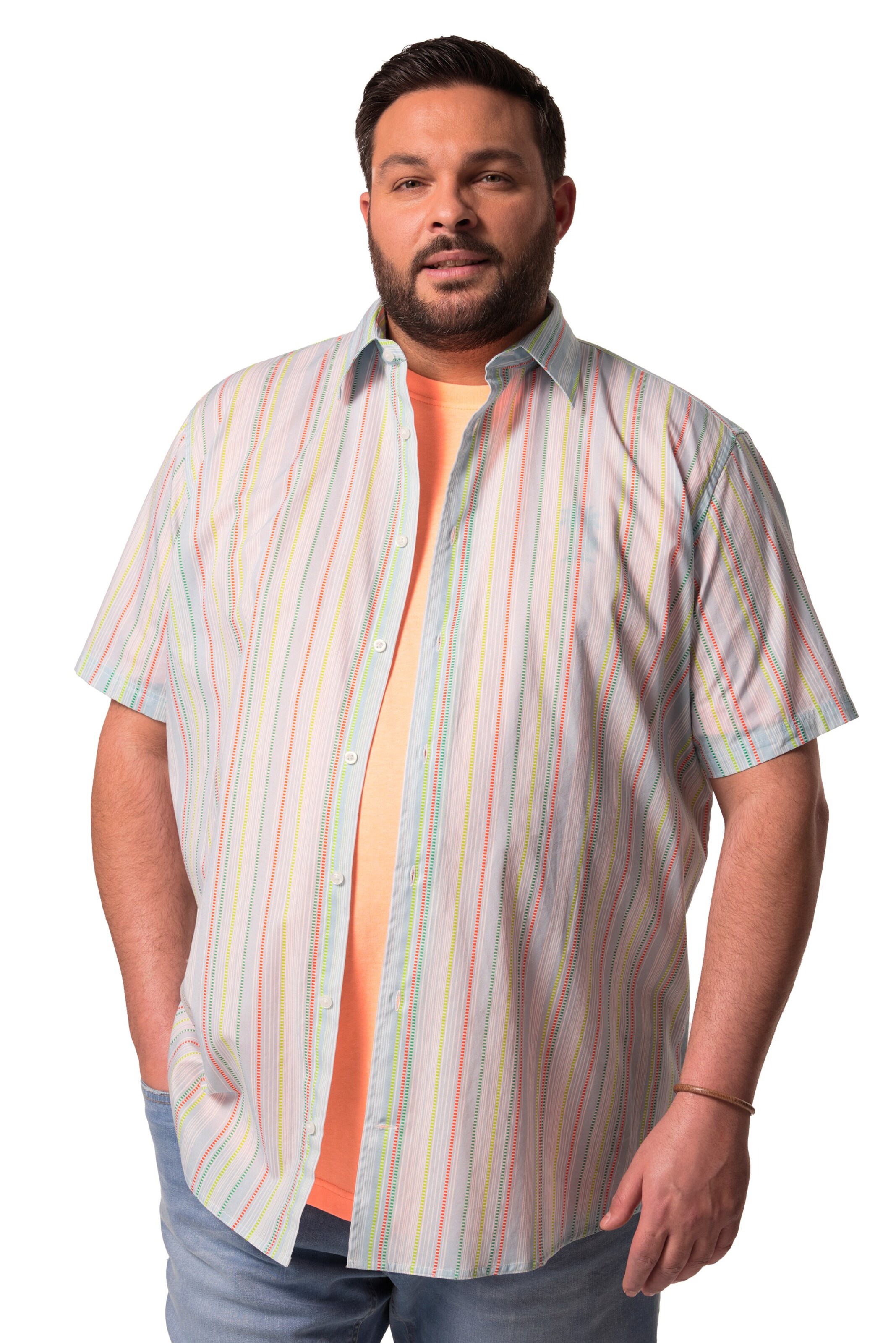 Men Plus Comfort Fit Hemd in Weiß: Vorderseite