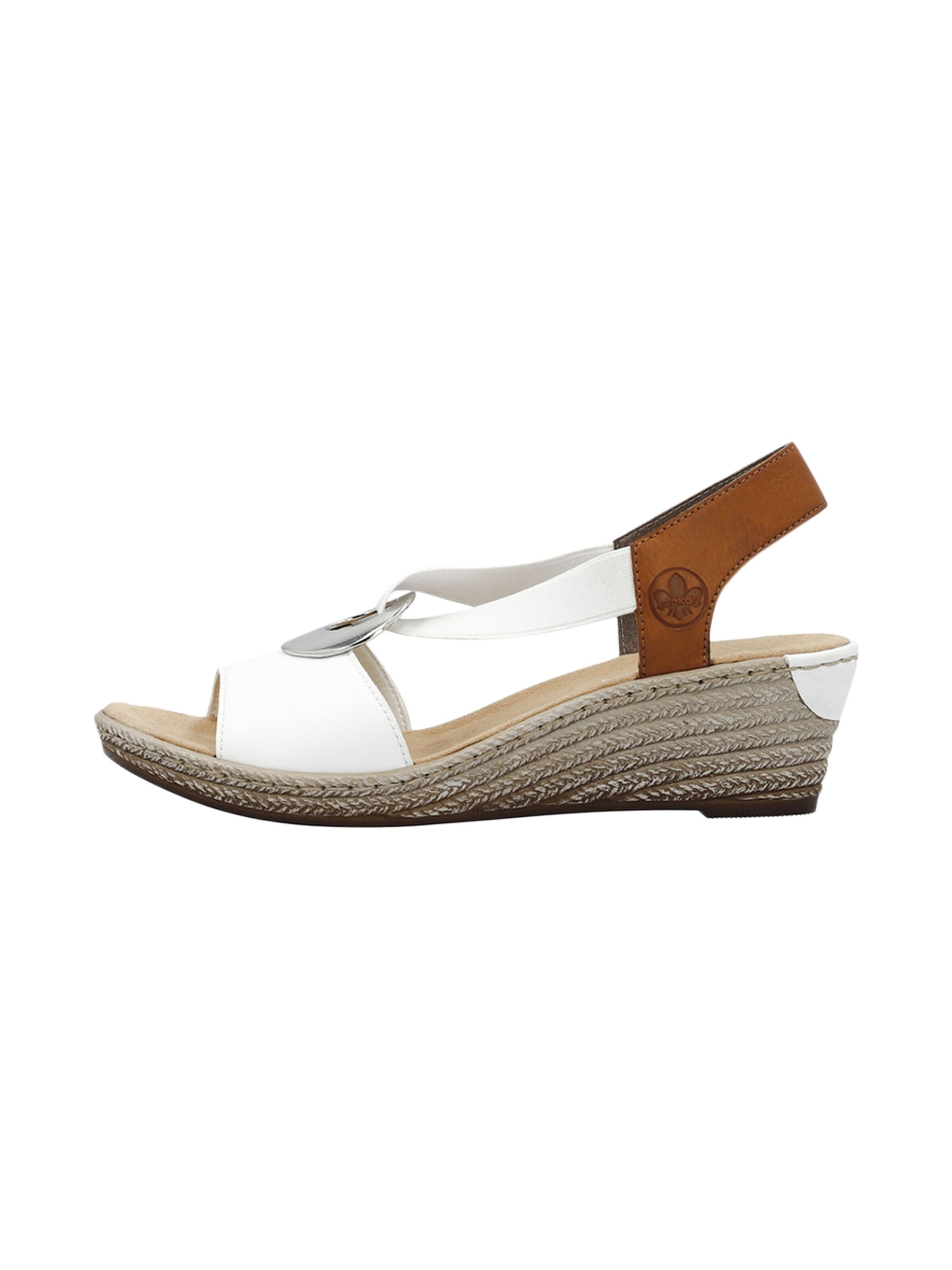 Rieker Sandales en 36 en blanc, Vue avec produit