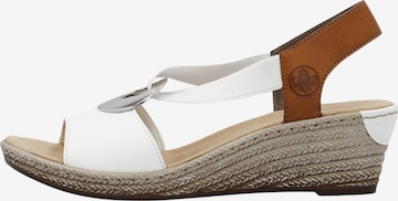 Rieker - Sandalias en blanco: frente