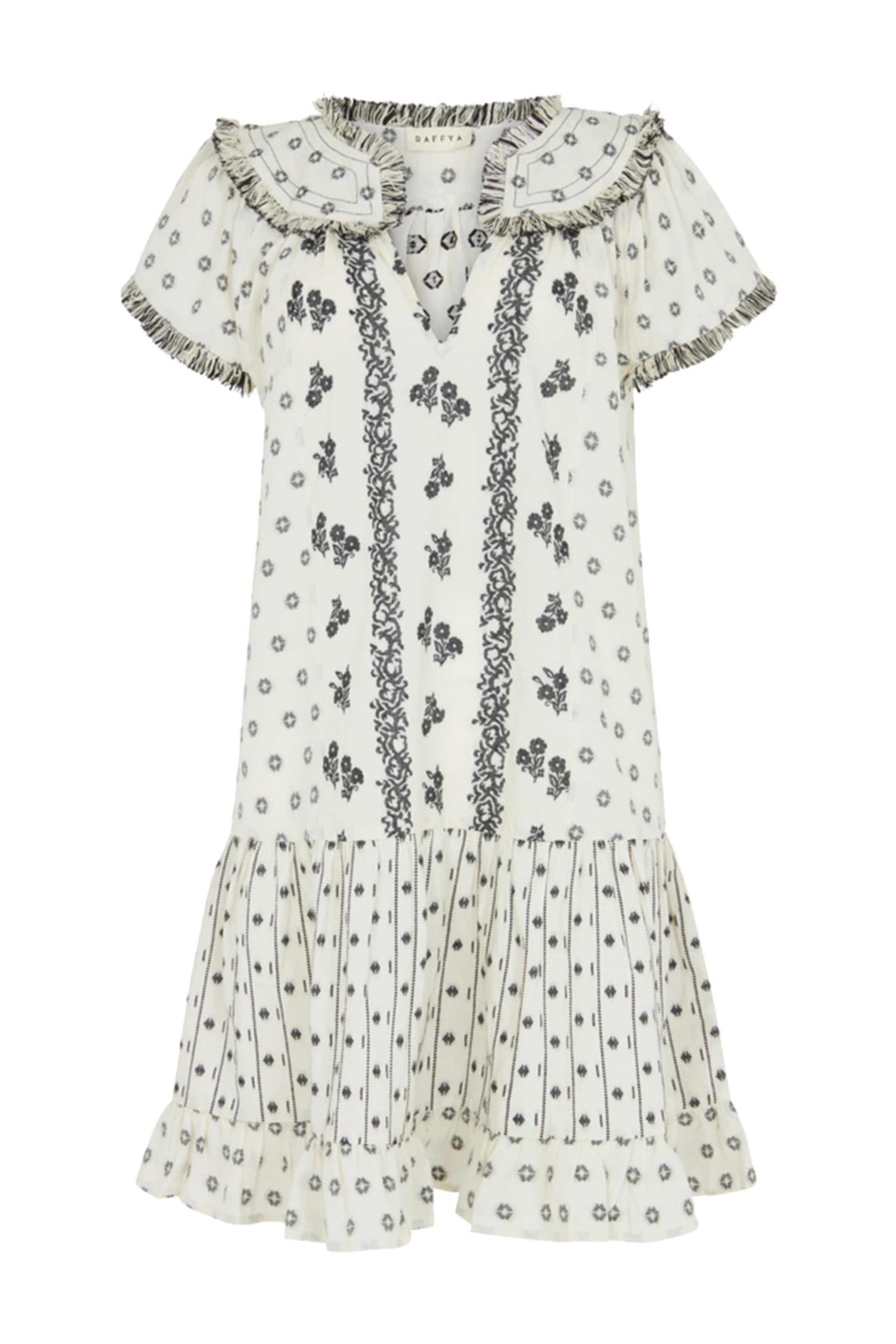 RAFFYA Kleid 'Jemilla' in schwarz / weiß, Produktansicht