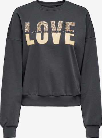 Sweat-shirt 'ONLTammie' ONLY en gris : devant