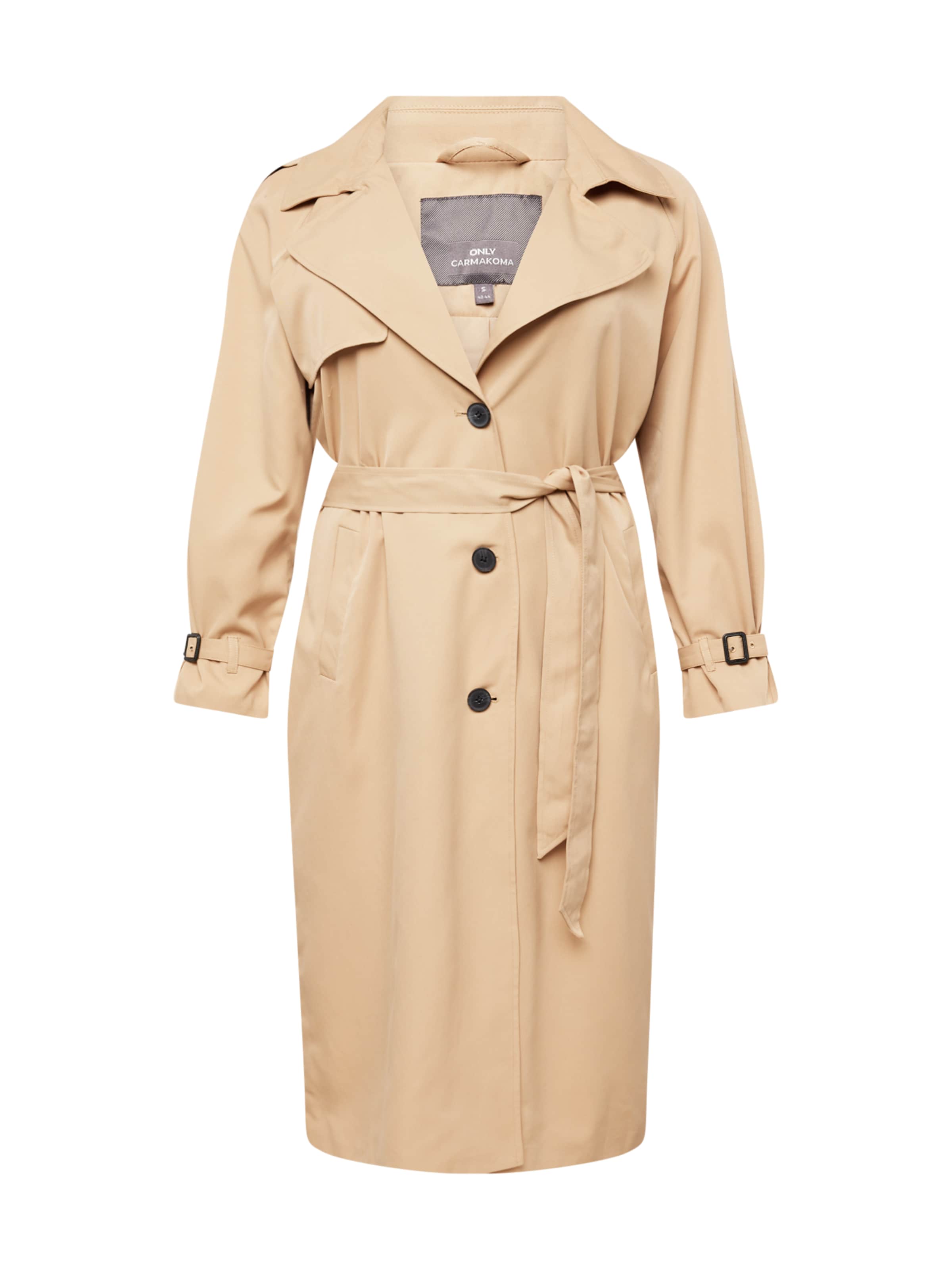 ONLY Carmakoma - Abrigo de entretiempo 'CARCHLOE' en beige: frente