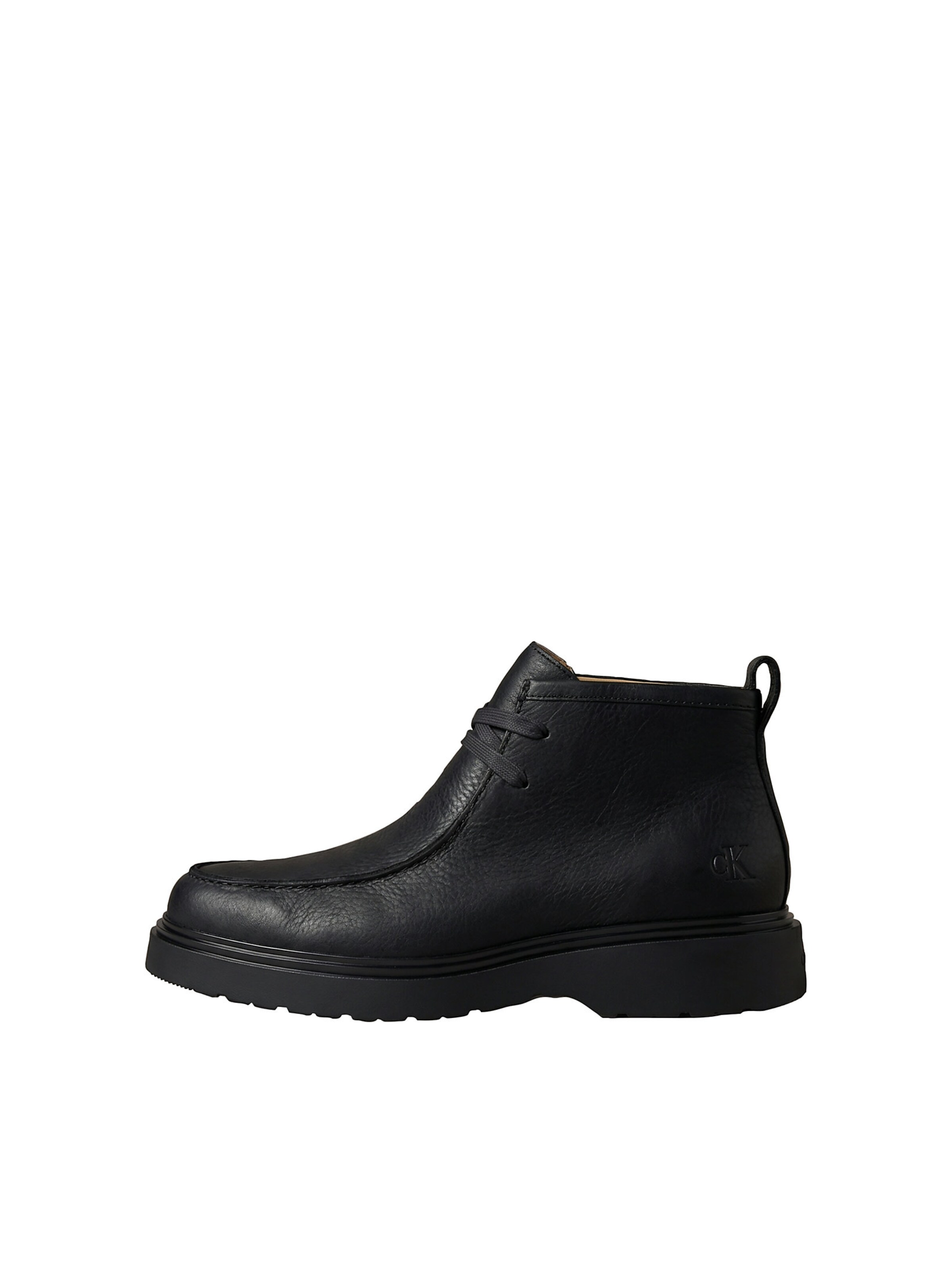 Calvin Klein Lace-Up Boots in Black: front