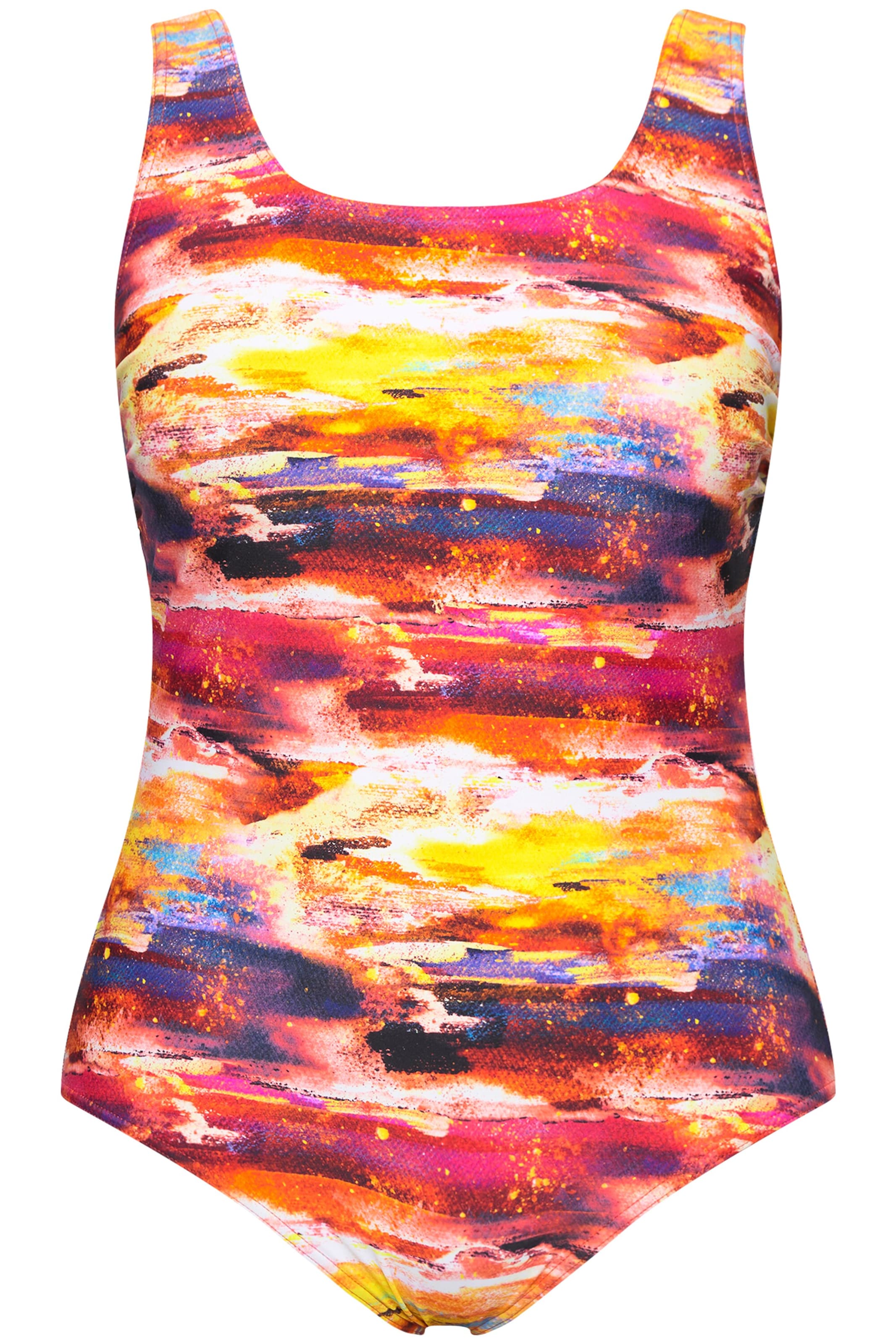 Ulla Popken Badeanzug in Mischfarben: Vorderseite