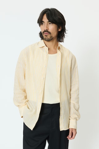 Matinique Regular fit Button Up Shirt 'Marc' in Yellow: front