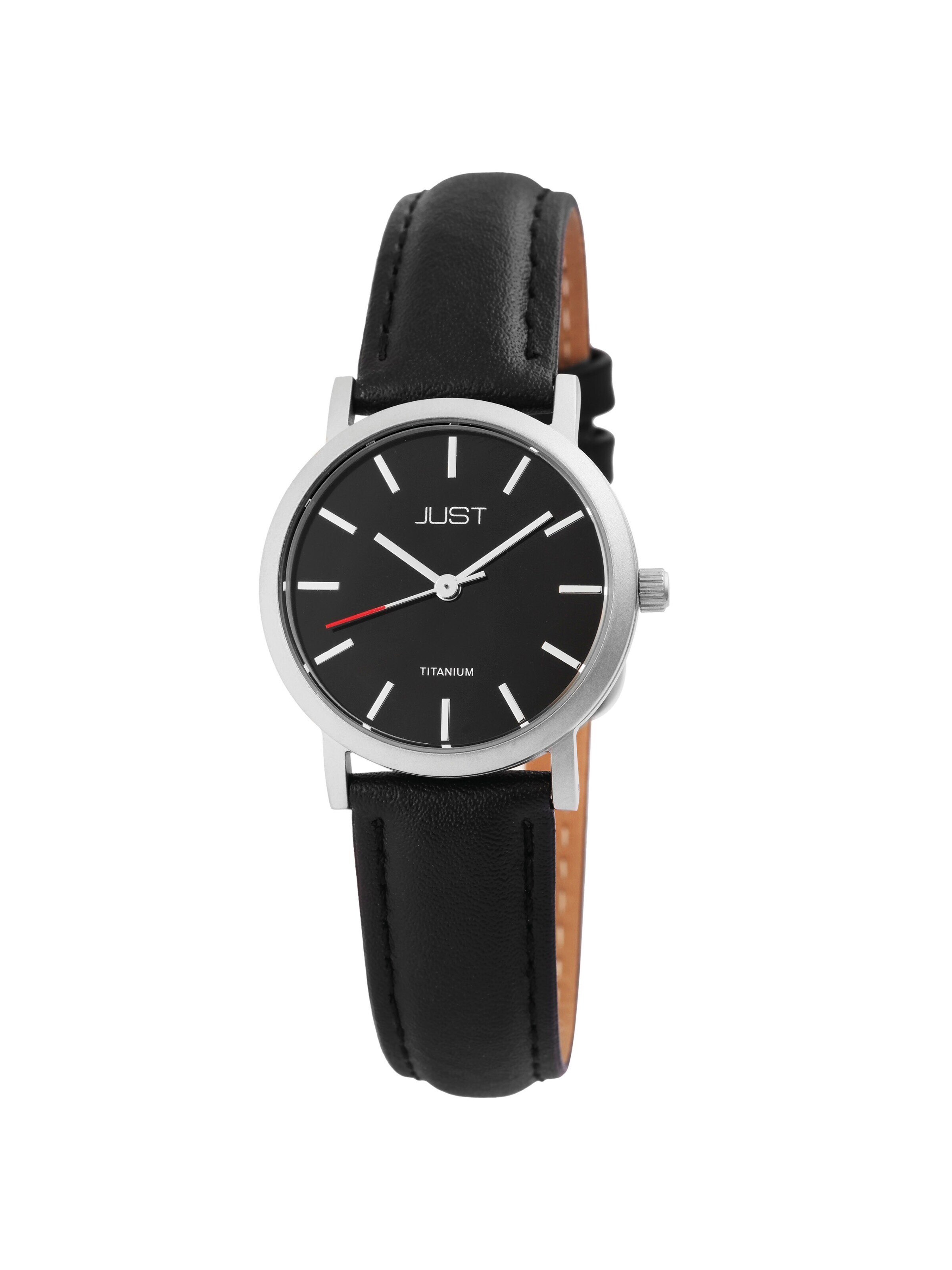 JUST Analog Watch 'Kecia, 5 ATM' in Black: front