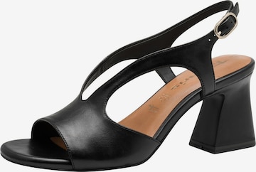 Sandales Tamaris en noir : devant