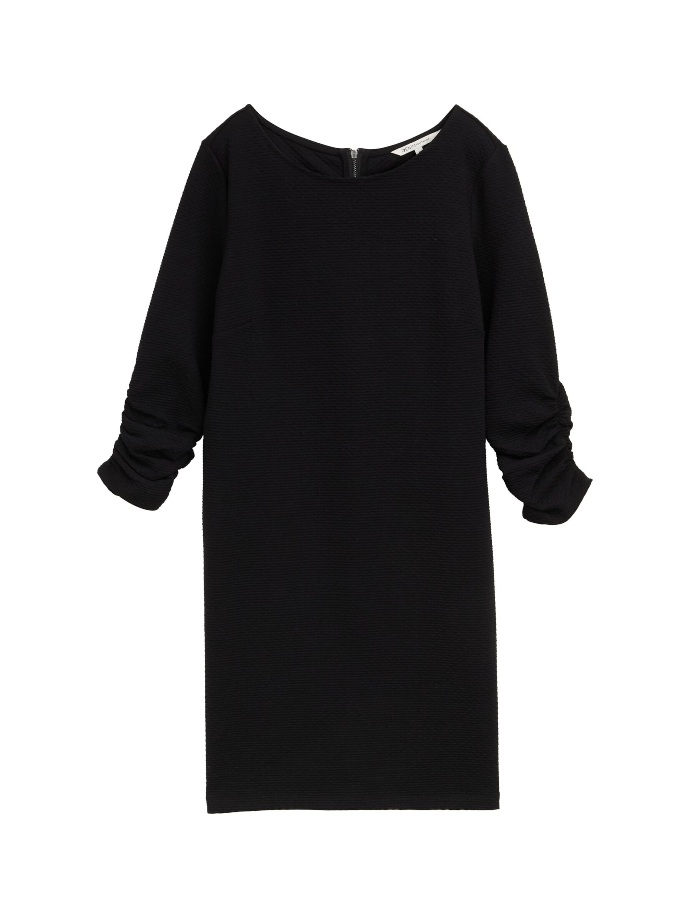 TOM TAILOR DENIM Jurk in Zwart: voorkant