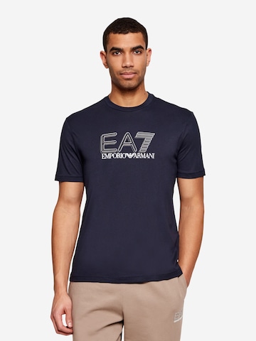 Maglietta '7M001307 AF10375' di EA7 Emporio Armani in blu: frontale