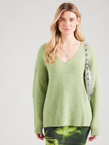 Herrlicher Pullover 'Lini' in Grün: Vorderseite