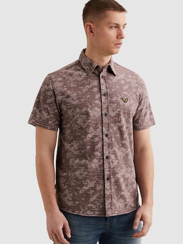PME Legend Regular fit Overhemd 'Shirt in jersey piqué with allover print' in Lila