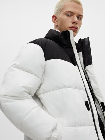 Pull&Bear Winter Jacket in White