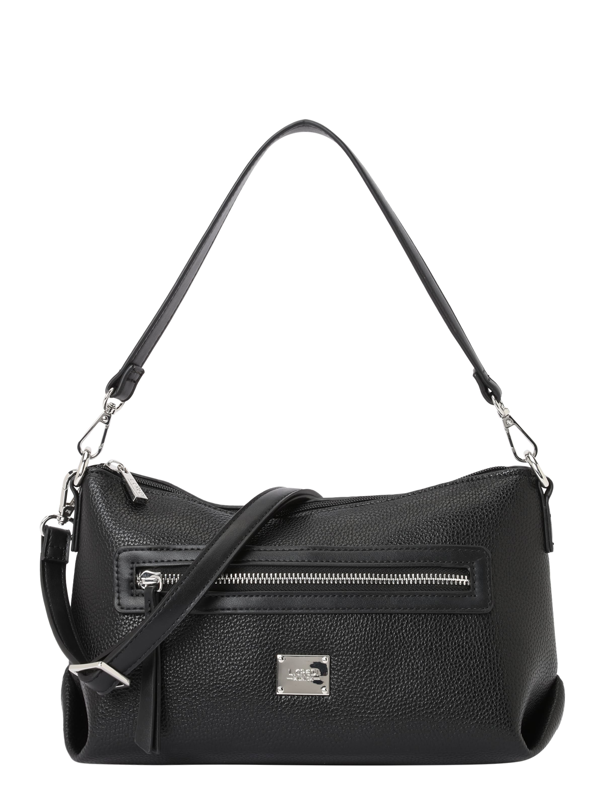 L.CREDI Schultertasche 'Petronilla' in Schwarz: Vorderseite