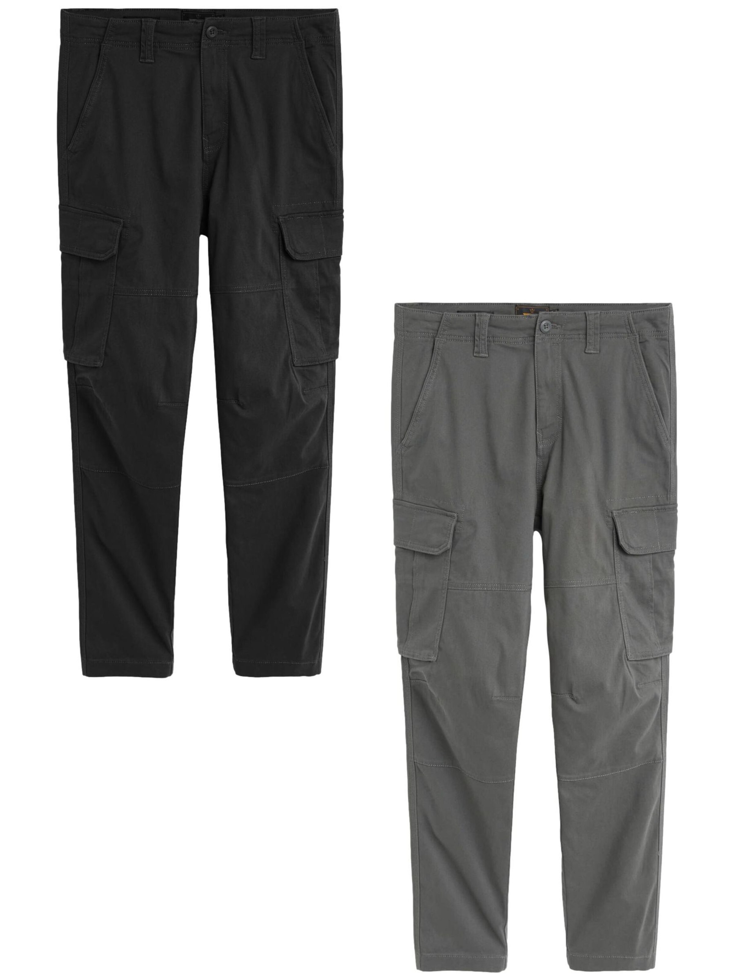 Next Slimfit Cargobukser i sort: forside