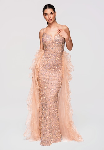 Ombre Evening dress in Beige: front