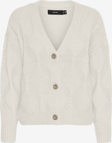 VERO MODA Knit Cardigan 'WINE' in Beige: front