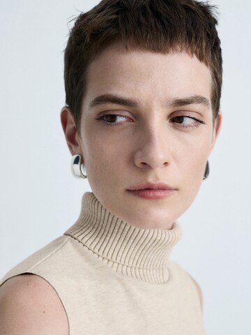 MANGO Broderad topp 'MICHIGAN' i beige