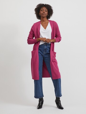 VILA Gebreid vest 'Ril' in Roze