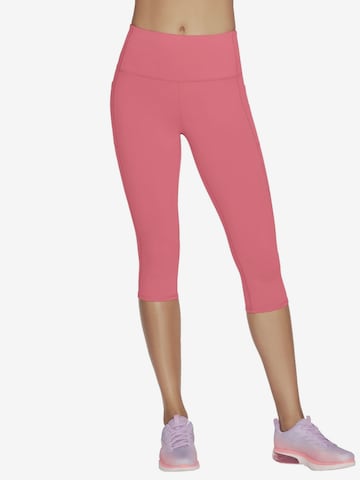SKECHERS Skinny Sporthose in Pink: Vorderseite