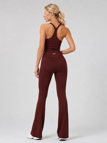 La V Flared Sportbroek 'Flared sportlegging Faye' in Bruin
