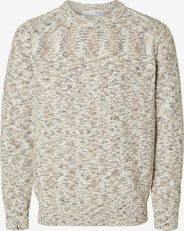 Pull-over SELECTED HOMME en beige : devant