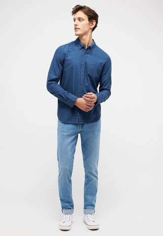 MUSTANG Regular Fit Hemd in Blau