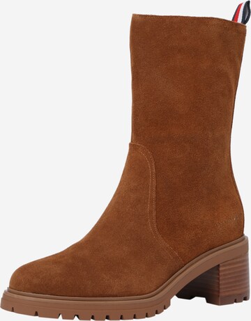 TOMMY HILFIGER Ankle Boots in Brown: front