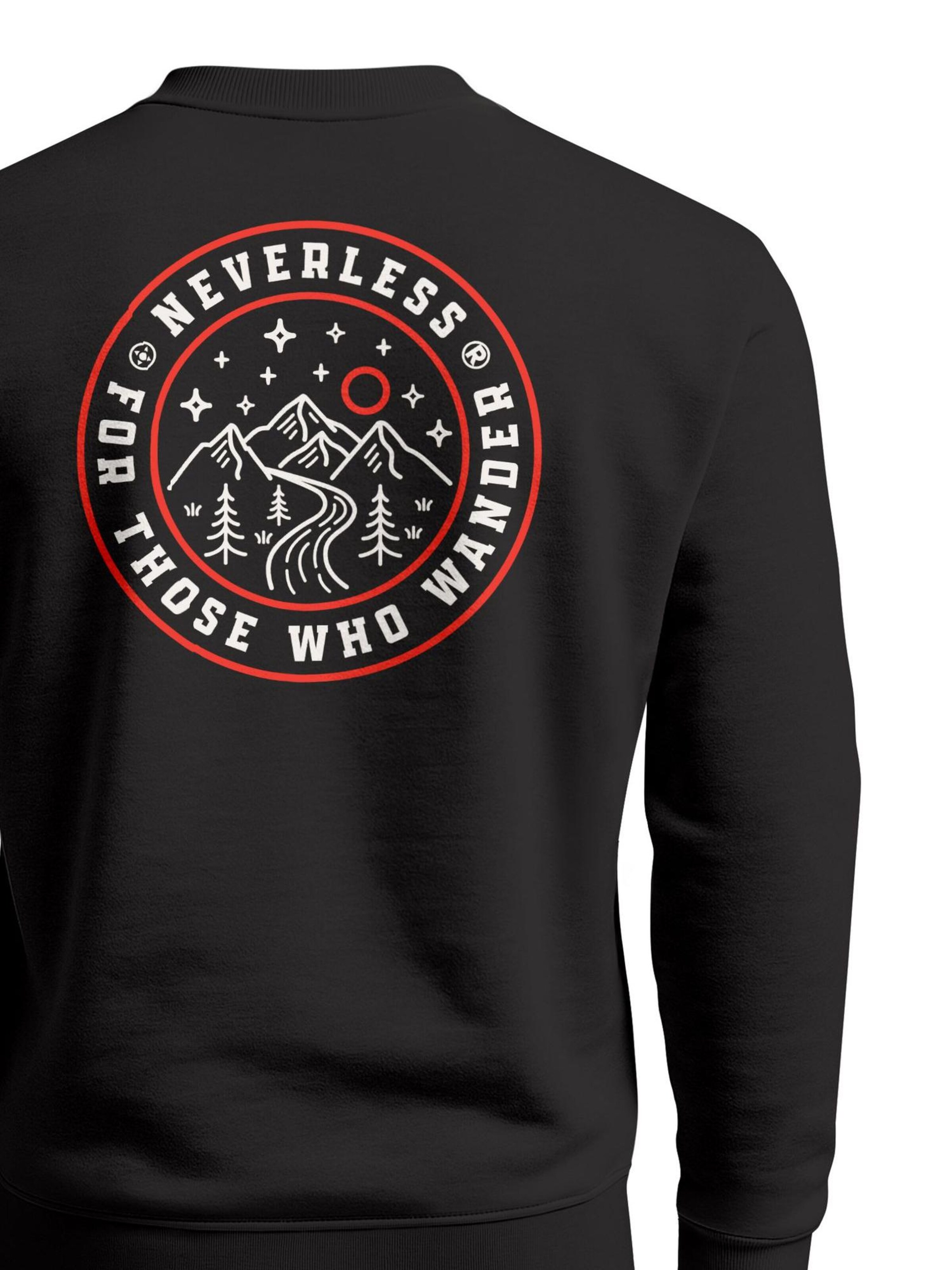 Neverless Sweatshirt 'Wander' in Black