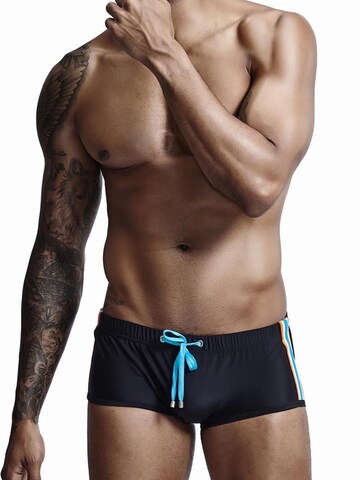 SEOBEAN Swim Trunks in Black: front