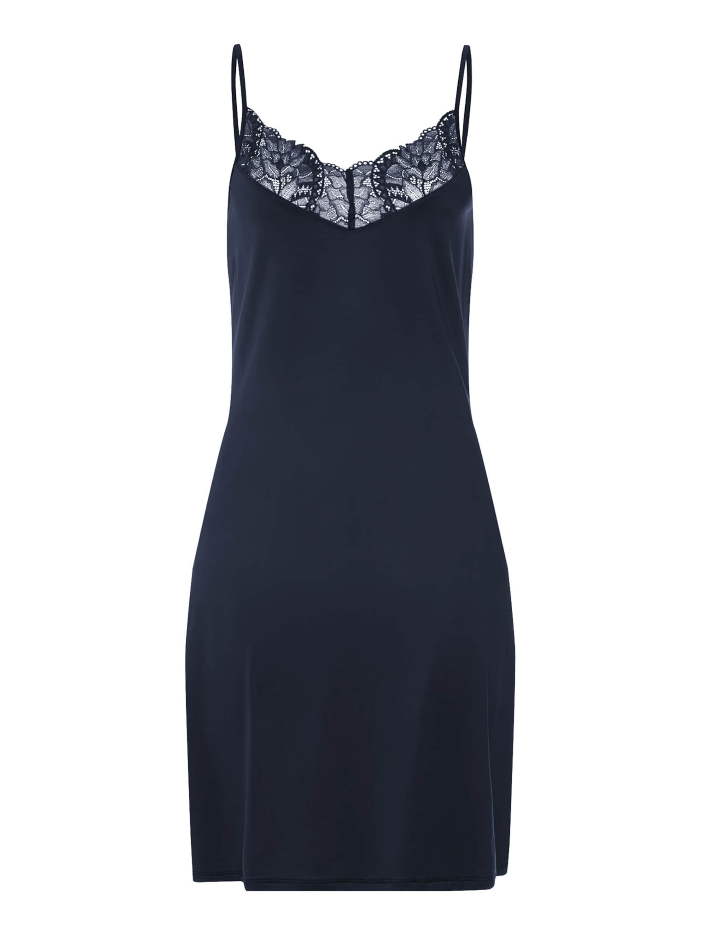 Hanro Negligé ' Azelia ' in Blauw: voorkant