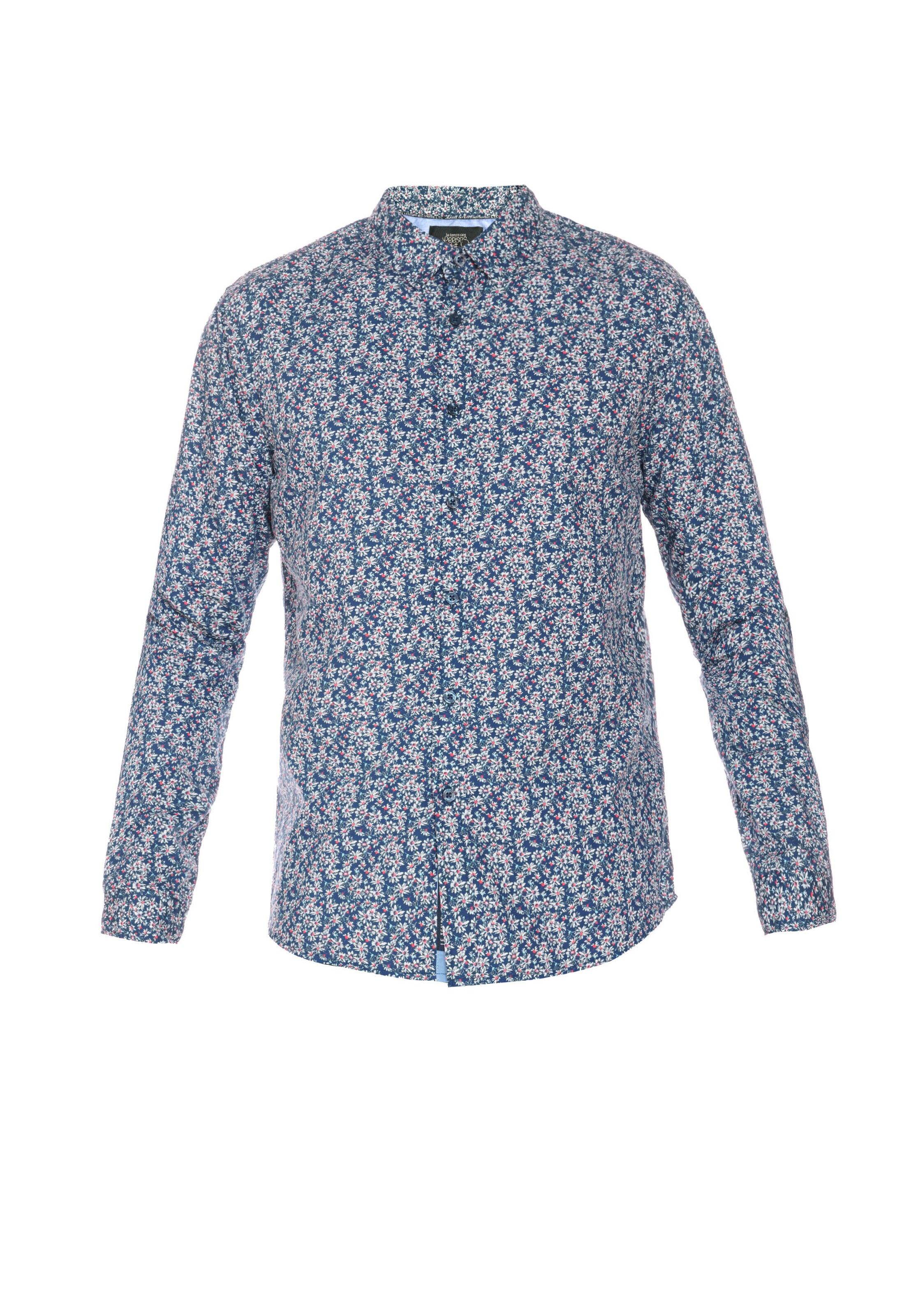 Le Temps Des Cerises Regular Fit Hemd 'Fusar' in Blau: Vorderseite