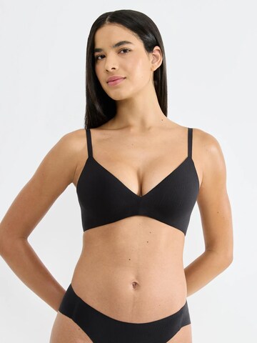 SLOGGI Push-up Bra 'ZERO Feel Pure' in Black: front