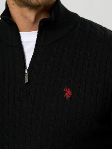 U.S. POLO ASSN. Trui 'Romeo' in Zwart