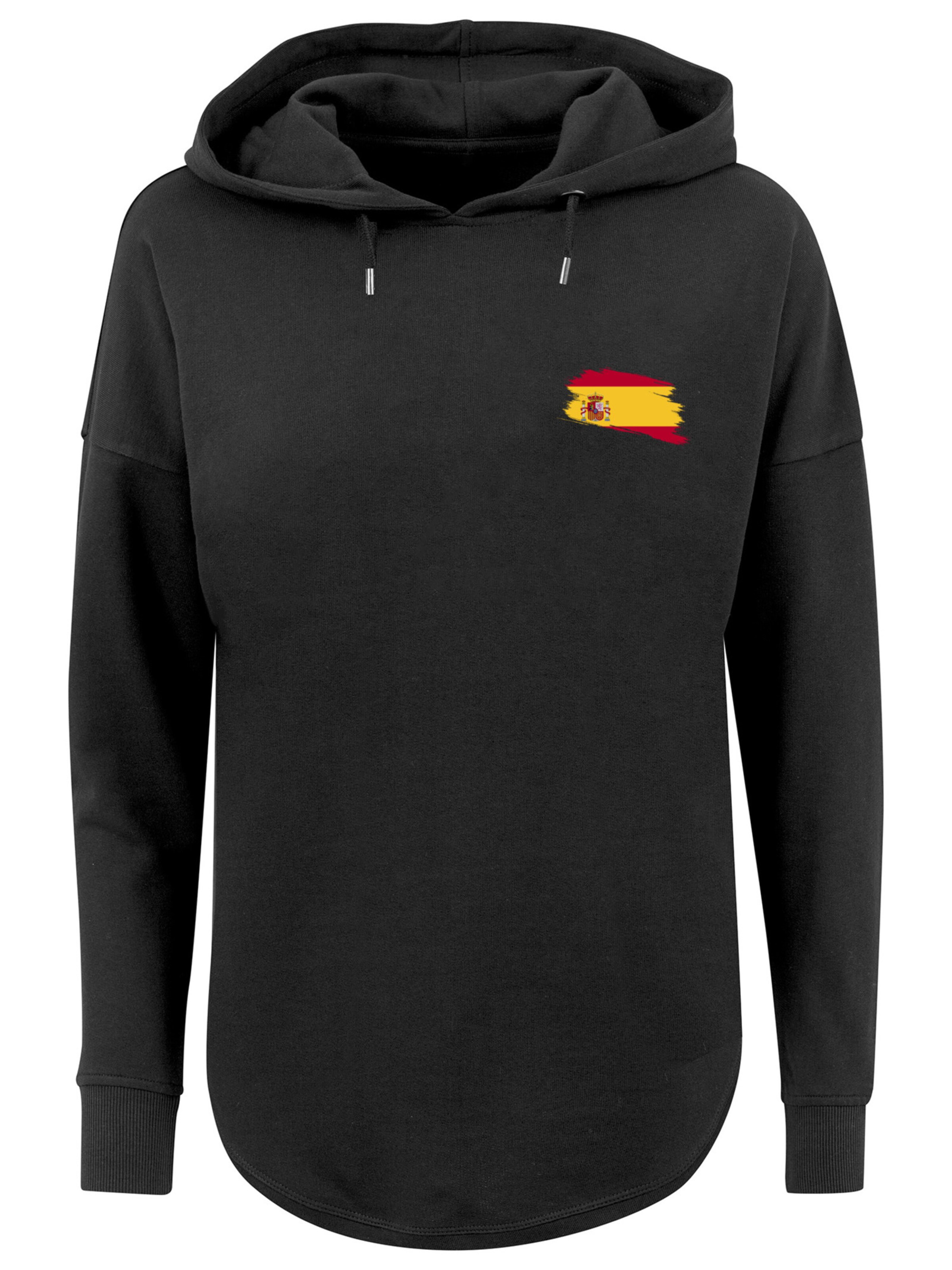 F4NT4STIC Sweatshirt 'Spain Spanien Flagge' in Black: front