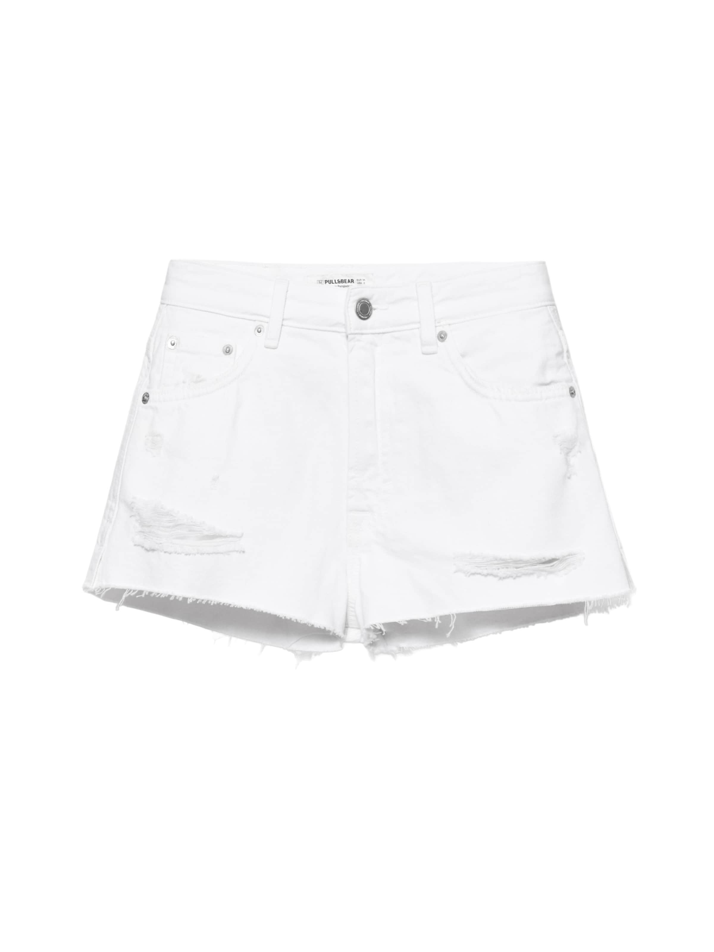 Regular Jeans de la Pull&Bear pe alb: față