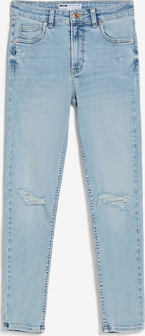 Skinny Jean Bershka en bleu : devant