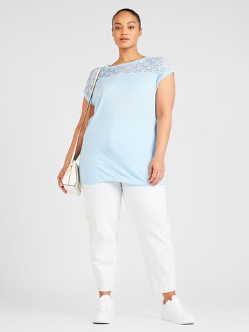 ONLY Carmakoma T-Shirt 'FLAKE' in Blau