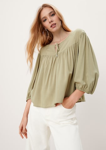 QS Blouse in Green: front