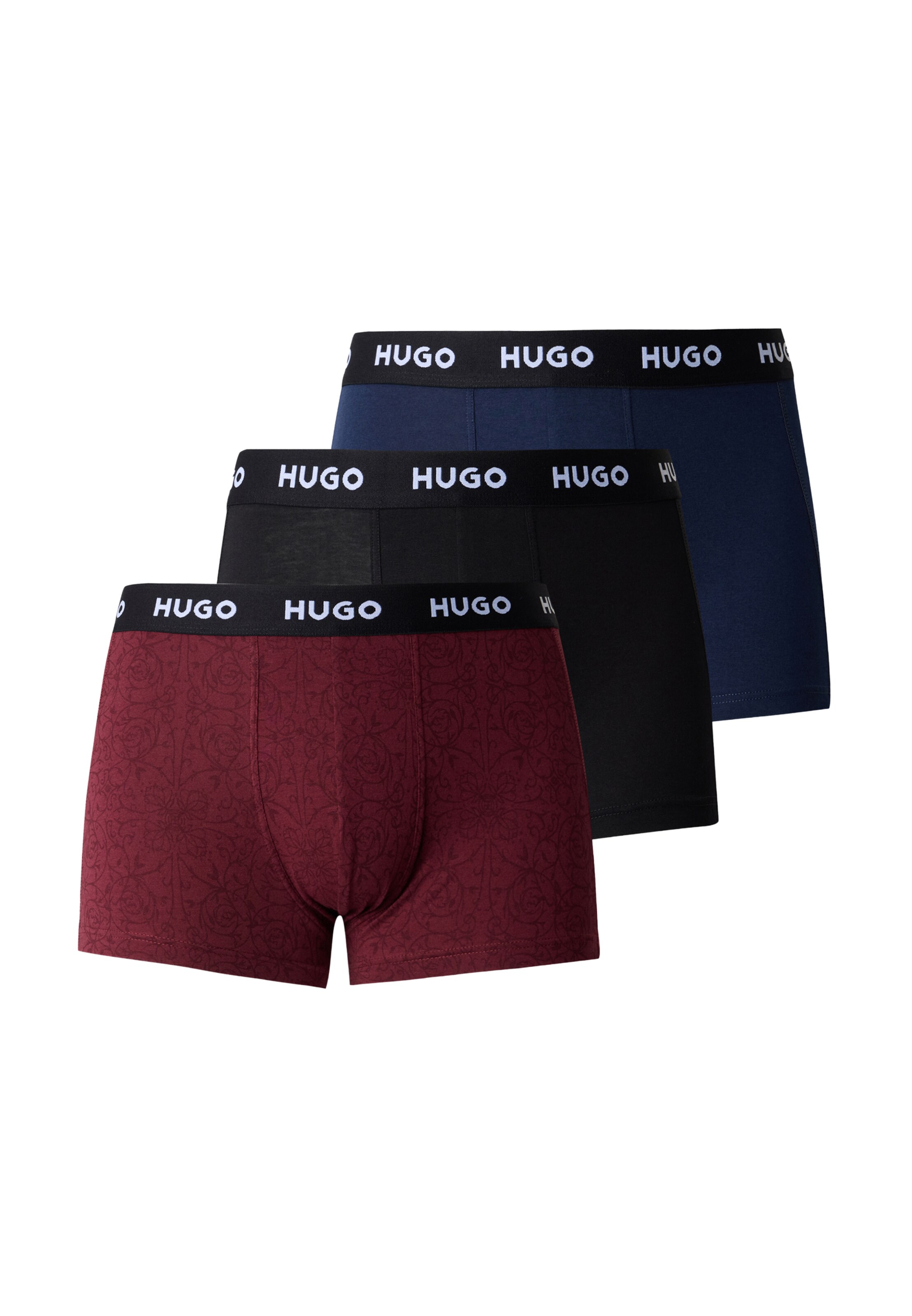 HUGO Bokserishortsit koossa S värissä laivastonsininen / viininpunainen / musta / valkoinen, Tuotenäkymä