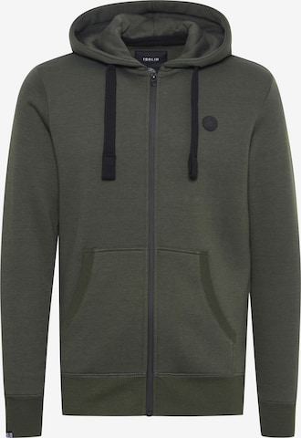 !Solid Zip-Up Hoodie 'BENE ZIP' in Green: front