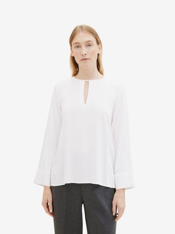 TOM TAILOR Blouse in Wit: voorkant