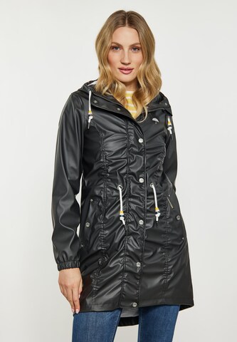 Schmuddelwedda Raincoat in Black: front