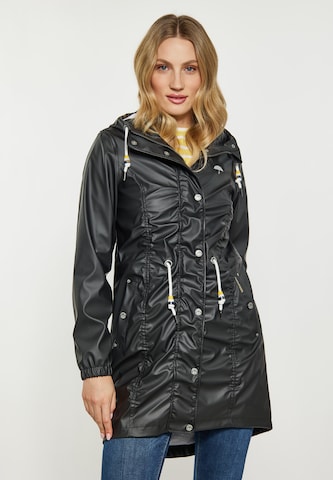 Schmuddelwedda Raincoat in Black: front