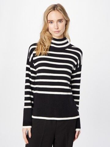 Cartoon Sweater in Black: front