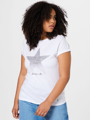 Key Largo T-shirt 'GALAXY' i vit: framsida