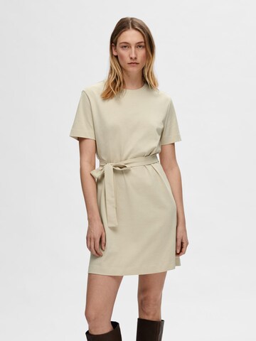 Robe 'Essential' SELECTED FEMME en gris : devant