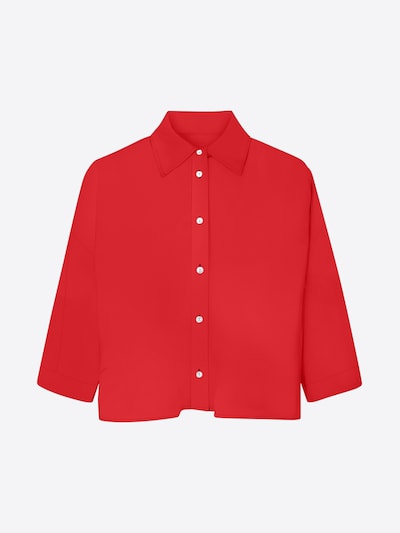 Jascha Stockholm Bluse 'Short Belly' i rød, Produktvisning
