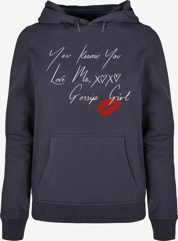 ABSOLUTE CULT Sweatshirt 'Gossip Girl - You know you love me' in Blau: predná strana