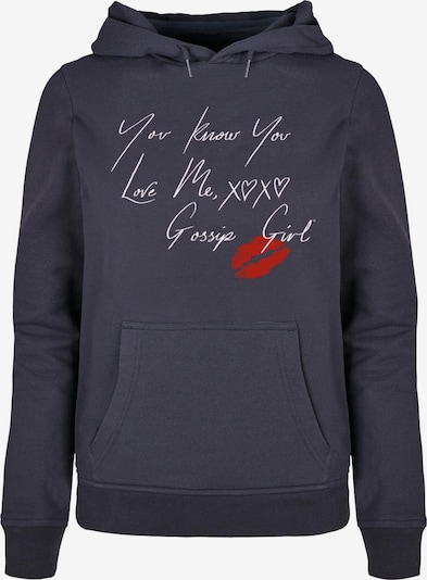 ABSOLUTE CULT Sweatshirt 'Gossip Girl - You know you love me' in navy / rot / weiß, Produktansicht