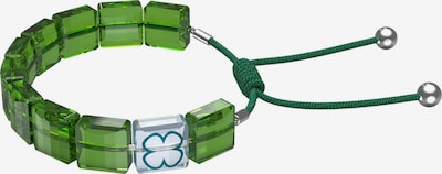 világoskék / zöld / benzin / sötétzöld / ezüst Swarovski Karkötő 'Letra', Termék nézet